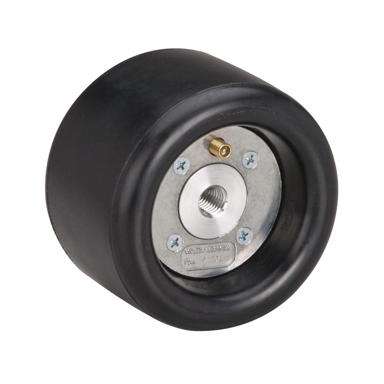 Dynabrade® Dynacushion® 92801 Standard Pneumatic Wheel, For Use With Dynastraight® 13521 Finishing Tool, 5 in Dia x 3-1/2 in W, 5/8-11 Female Spindle